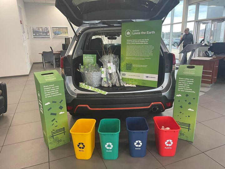 Delaney Subaru extends their Earth Day activities the next day in their showroom.