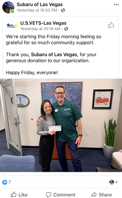 Subaru of Las Vegas social post